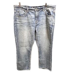 Men's BKE Tyler Relaxed Fit Mid Rise‎ Jeans Size 40x30 Light Wash Denim NWT